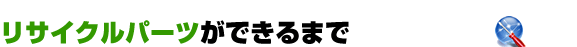 リサイクルパーツができるまで